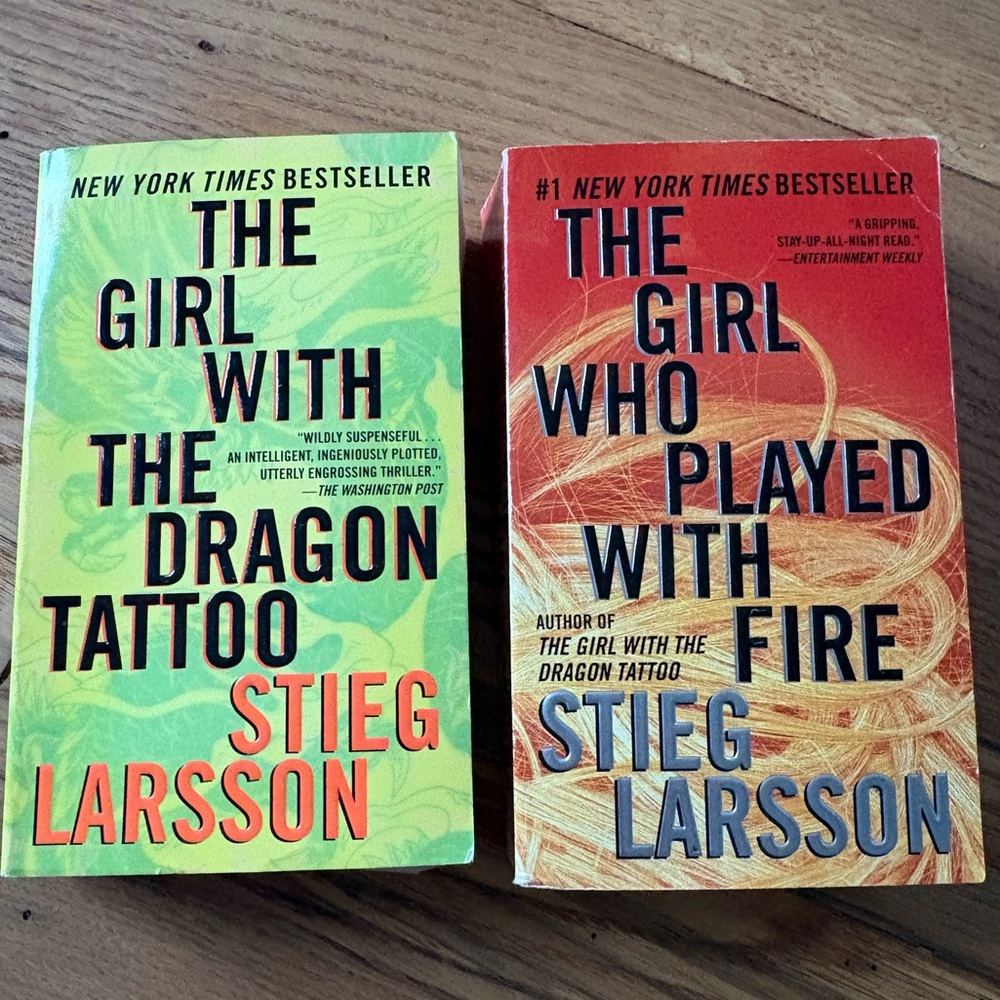 The Girl with the Dragon Tattoo & The Girl Who Played with Fire by Stieg Larsson